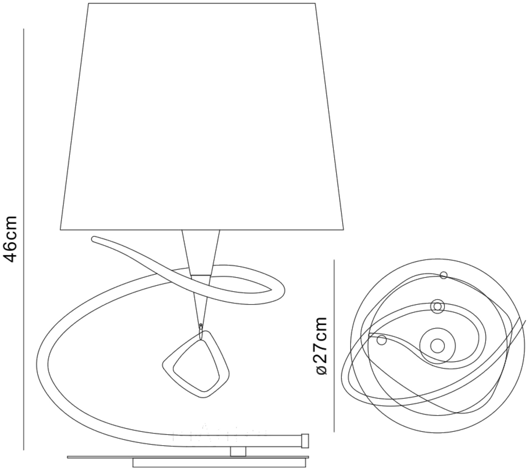 M1650AB  Mara Table Lamp 1 Light